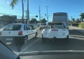 O bugueiro circula com o seu buggy na avenida Eng. Roberto Freire, na praia de Ponta Negra, mas não tem turistas para o passeio nas dunas.