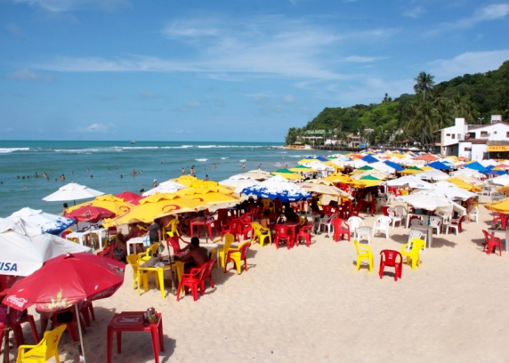 Praia de Pipa, no largo da igreja de São Sebastião.