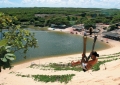 Lagoa de Jacumã, onde tem o aerobunda (tirolesa)